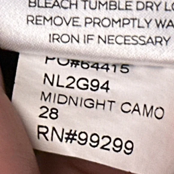 Level 99 Bette Seamed Trouser Size 28 Midnight Camo Belted High Rise Linen Blend - Picture 5 of 11